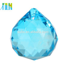 Wholesale Cheap Blue Faceted Crystal Hanging Ball For Christmas Tree Decoration